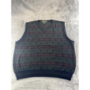 Vintage Croft & Barrow Vest Men's Large multicolor Wool Sweater Vest